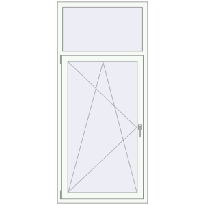 Купити Вікна 870x1940 мм REHAU Euro 60 Білий (RAL 9016) з двох сторін