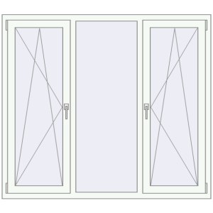 Купити Вікна 1615x1425 мм REHAU Euro 70 Білий (RAL 9016) з двох сторін