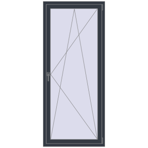 Купити Вікна 850x2000 мм REHAU Euro 70 ANTHRACITE_GREY_STRUKTURAL з двох сторін