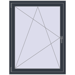 Купити Вікна 1000x1300 мм REHAU Euro 60 ANTHRACITE_GREY_STRUKTURAL з двох сторін