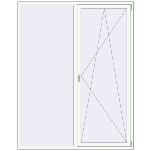 Купити Вікна 1725x2200 мм REHAU Brillant-Design Білий (RAL 9016) з двох сторін