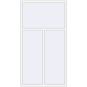 Купити Вікна 1300x2400 мм REHAU Euro 70 Білий (RAL 9016) з двох сторін