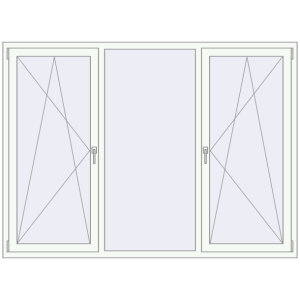 Купити Вікна 2090x1530 мм REHAU Brillant-Design Білий (RAL 9016) з двох сторін