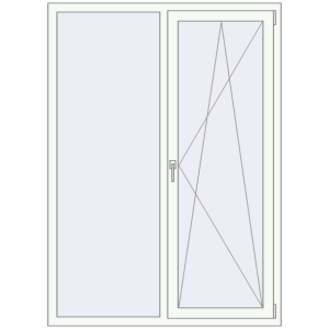 Купити Вікна 1260x1780 мм REHAU Euro 60 Білий (RAL 9016) з двох сторін