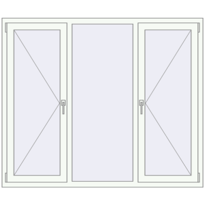 Купити Вікна 1700x1430 мм REHAU Euro 60 Білий (RAL 9016) з двох сторін
