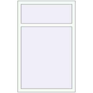 Металопластикове вікно 860x1360 мм Одностулкове з фрамугою (комплектація: За замовчуванням). Вид зсередини Купити Вікна 860x1360 мм REHAU Euro 70 Білий (RAL 9016) з двох сторін