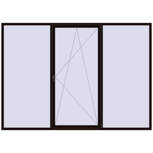 Купити Вікна 3160x2250 мм REHAU Brillant-Design BLACK_BROWN з двох сторін