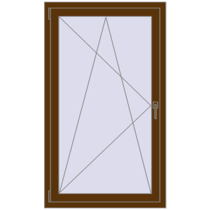 Купити Вікна 850x1440 мм REHAU Euro 60 WALNUT з двох сторін