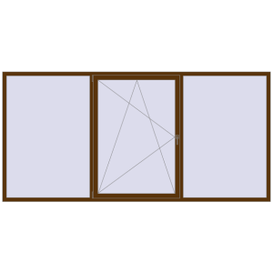 Купити Вікна 3300x1600 мм REHAU Euro 60 WALNUT з двох сторін
