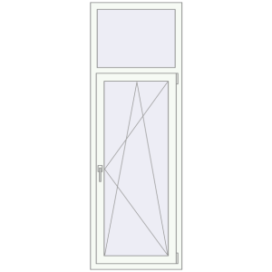 Купити Вікна 670x1950 мм REHAU Euro 60 Білий (RAL 9016) з двох сторін