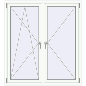 Купити Вікна 1350x1500 мм REHAU Euro 70 Білий (RAL 9016) з двох сторін