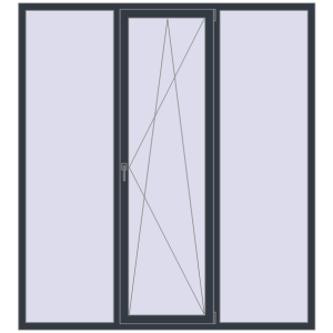 Купити Вікна 2000x2200 мм REHAU SYNEGO MD ANTHRACITE_GREY_STRUKTURAL з двох сторін