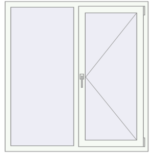 Купити Вікна 1250x1300 мм REHAU Euro 70 Білий (RAL 9016) з двох сторін