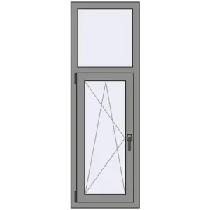 Купити Вікна 500x1500 мм Altest Pony 375 RAL 9007 Grey aluminium з двох сторін