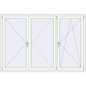 Купити Вікна 2050x1400 мм REHAU Euro 70 Білий (RAL 9016) з двох сторін