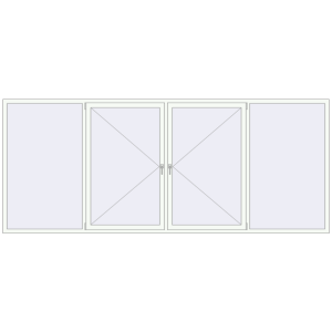 Купити Вікна 3900x1600 мм REHAU Euro 60 Білий (RAL 9016) з двох сторін