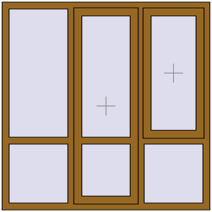 Купити Вікна 1500x1500 мм REHAU Euro 60 LIGHT_OAK з двох сторін