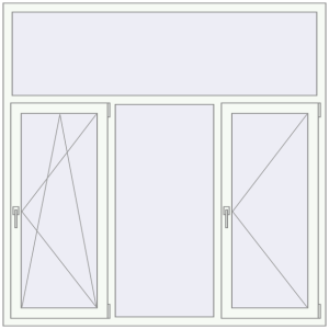 Купити Вікна 1800x1800 мм REHAU Euro 60 Білий (RAL 9016) з двох сторін