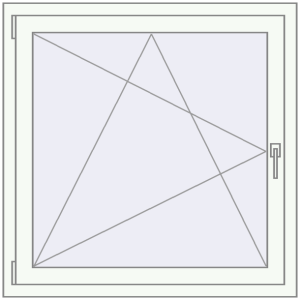 Купити Вікна 1000x1000 мм REHAU Euro 70 Білий (RAL 9016) з двох сторін