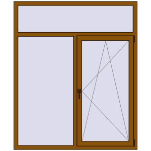 Купити Вікна 1500x1800 мм REHAU Euro 60 GOLDEN OAK з двох сторін