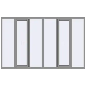 Купити Вікна 3000x1800 мм Altest Pony 375 RAL 9007 Grey aluminium з двох сторін
