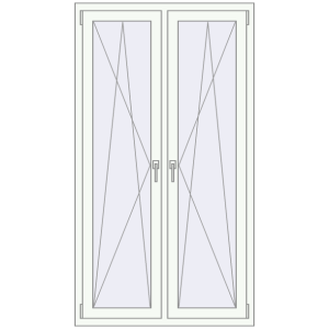 Купити Вікна 1000x1800 мм REHAU Brillant-Design Білий (RAL 9016) з двох сторін