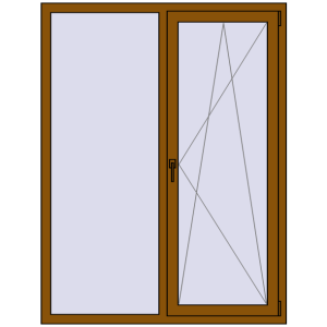 Купити Вікна 1300x1700 мм REHAU Euro 70 GOLDEN OAK з двох сторін