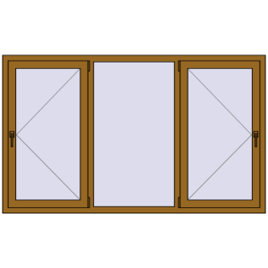 Купити Вікна 2000x1200 мм REHAU Euro 60 LIGHT_OAK з двох сторін