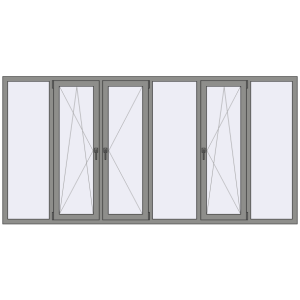 Купити Вікна 3000x1500 мм Altest Pony 375 RAL 9007 Grey aluminium з двох сторін