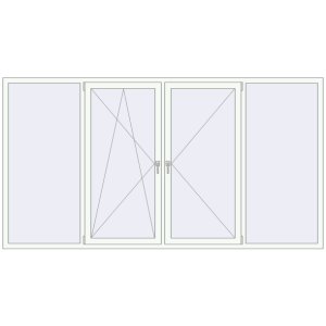 Купити Вікна 3000x1600 мм REHAU Euro 70 Білий (RAL 9016) з двох сторін