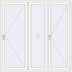 Купити Вікна 1800x1800 мм REHAU Euro 60 Білий (RAL 9016) з двох сторін