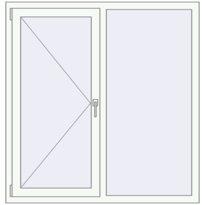 Купити Вікна 1300x1350 мм REHAU Euro 70 Білий (RAL 9016) з двох сторін