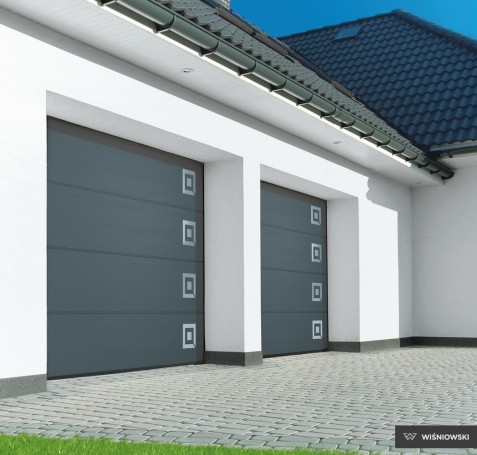 Секційні ворота UniPro з декором