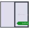Ціноутворення Розсувні терасні двері 2500x2300 мм REHAU GENEO HST ANTHRACITE_GREY_STRUKTURAL з двох сторін. Ціна: €5,479.38