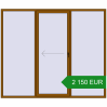 Ціноутворення Розсувні терасні двері 2600x2200 мм REHAU Euro 60 (Похило-зсувні) GOLDEN OAK з двох сторін. Ціна: €2,149.67