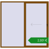 Ціноутворення Розсувні терасні двері 2500x2400 мм REHAU SYNEGO SLIDE GOLDEN OAK з двох сторін. Ціна: €2,301.00