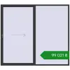Ціноутворення Розсувні терасні двері 2700x2400 мм REHAU SYNEGO SLIDE ANTHRACITE_GREY_GLATT з двох сторін. Ціна: ₴99,021.16