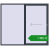Ціноутворення Розсувні терасні двері 2300x2000 мм REHAU SYNEGO SLIDE ANTHRACITE_GREY_STRUKTURAL з двох сторін. Ціна: €1,980.36