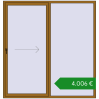 Ціноутворення Розсувні терасні двері 2100x2200 мм REHAU GENEO HST LIGHT_OAK з двох сторін. Ціна: €4,006.46