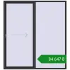 Ціноутворення Розсувні терасні двері 2200x2400 мм REHAU SYNEGO SLIDE ANTHRACITE_GREY_GLATT з двох сторін. Ціна: ₴84,647.27