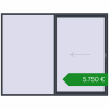Ціноутворення Розсувні терасні двері 3000x2300 мм REHAU GENEO HST ANTHRACITE_GREY_STRUKTURAL з двох сторін. Ціна: €5,749.70