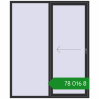 Ціноутворення Розсувні терасні двері 1800x2200 мм REHAU SYNEGO SLIDE ANTHRACITE_GREY_GLATT з двох сторін. Ціна: ₴78,016.34