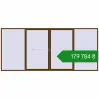 Ціноутворення Sliding patio doors 5000x2200 mm REHAU Brillant 70 (Похило-зсувні) WALNUT two-sided. Ціна: ₴179,783.81