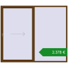 Ціноутворення Розсувні терасні двері 2600x2200 мм REHAU SYNEGO SLIDE WALNUT з двох сторін. Ціна: €2,377.66
