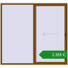 Ціноутворення Розсувні терасні двері 2500x2300 мм REHAU SYNEGO SLIDE GOLDEN OAK з двох сторін. Ціна: €2,388.27