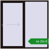 Ціноутворення Sliding patio doors 2000x2000 mm REHAU Euro 60 (Похило-зсувні) BLACK_BROWN two-sided. Ціна: ₴66,256.20