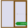 Ціноутворення Розсувні терасні двері 2000x2100 мм REHAU SYNEGO SLIDE GOLDEN OAK з двох сторін. Ціна: €2,022.37