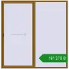 Ціноутворення Розсувні терасні двері 2500x2550 мм REHAU GENEO HST LIGHT_OAK з двох сторін. Ціна: ₴181,270.14