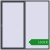 Ціноутворення Розсувні терасні двері 2500x2500 мм REHAU GENEO HST ANTHRACITE_GREY_STRUKTURAL з двох сторін. Ціна: €5,501.50