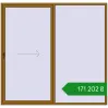 Ціноутворення Розсувні терасні двері 2500x2400 мм REHAU GENEO HST LIGHT_OAK з двох сторін. Ціна: ₴171,201.63